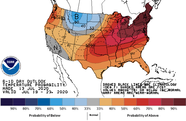 6-10 Day Temperature Probability Outlook